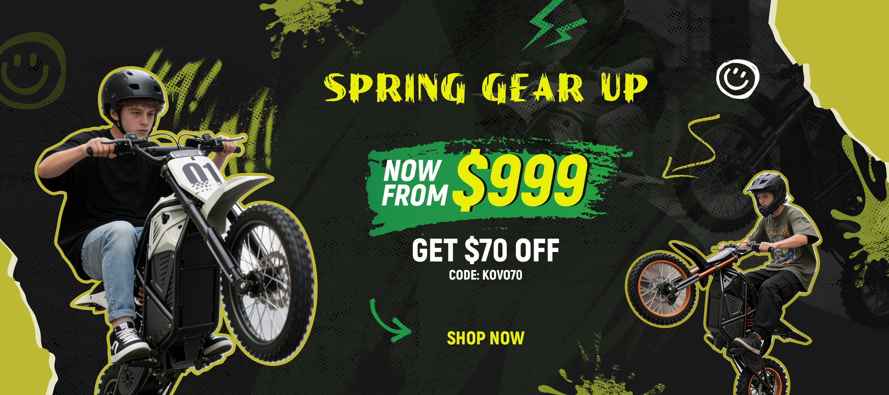 KOVO Nova Mini Electric Dirt Bike Spring Sales