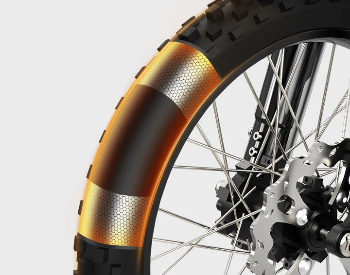 Dual-size Puncture Resistant Fat Tires