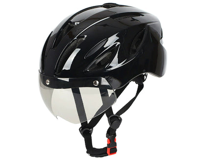 KOVO Mountain Cycling Ebike Helmet with Rear Light in black front view