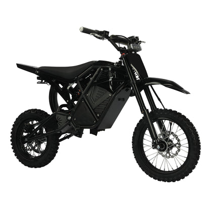 Black KOVO Nova Mini electric dirt bike side view