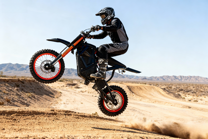 KOVO Nova Mini electric dirt bike in off-road riding scene